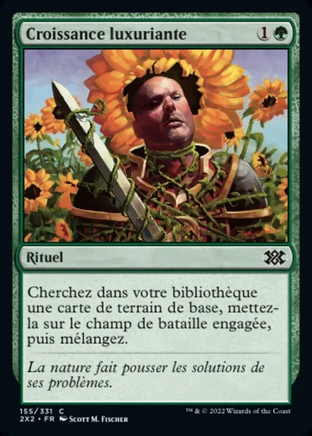 Croissance luxuriante, carte Magic 2X2 155 — extension Double Masters 2022