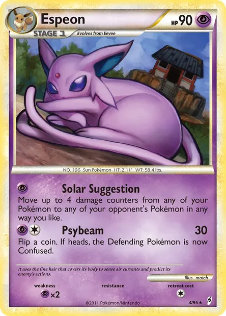 Espeon, Pokémon card CL 4 — Call of Legends set