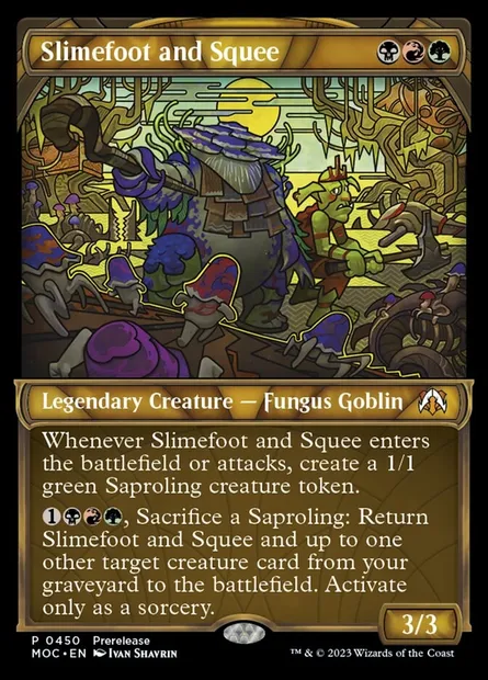 Slimefoot and Squee, Magic card MOC 450 — March of the Machine Commander set