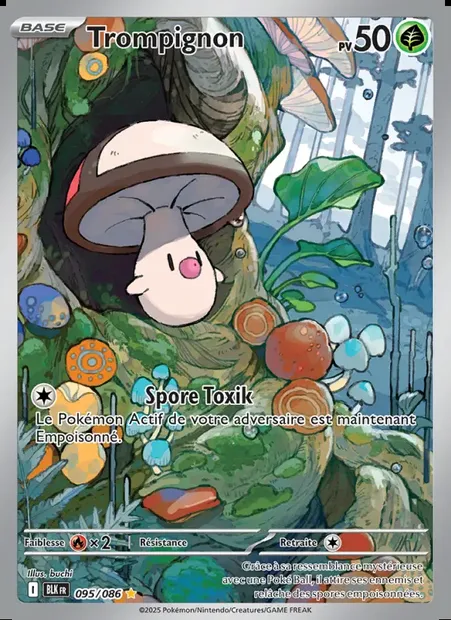 Trompignon, carte Pokémon BLK 095 — extension Foudre Noire