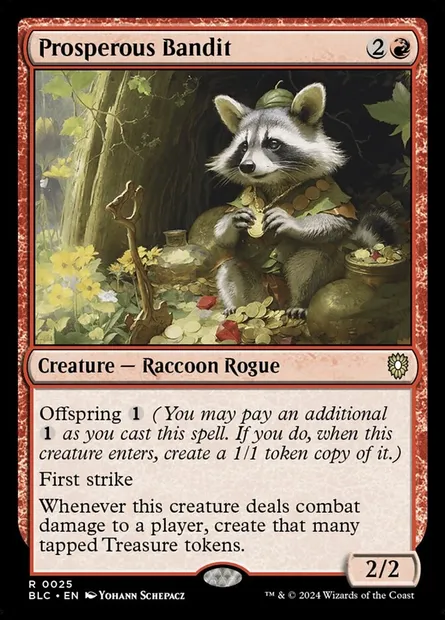 Prosperous Bandit, Magic card BLC 25 — Bloomburrow Commander set