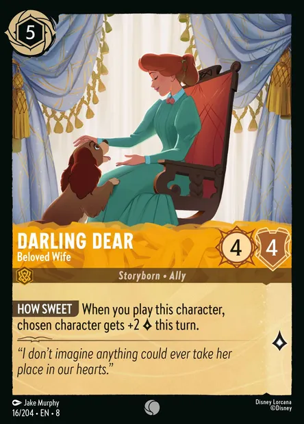 Darling Dear - Beloved Wife, Disney Lorcana card CH8-016 — The Reign of Jafar set