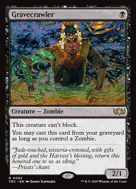 Gravecrawler, Magic card TDC 93 — Tarkir: Dragonstorm Commander set