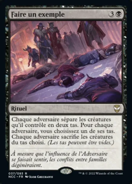 Faire un exemple, carte Magic NCC 37 — extension New Capenna Commander