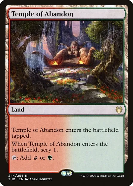 Temple of Abandon, Magic card THB 244 — Theros Beyond Death set