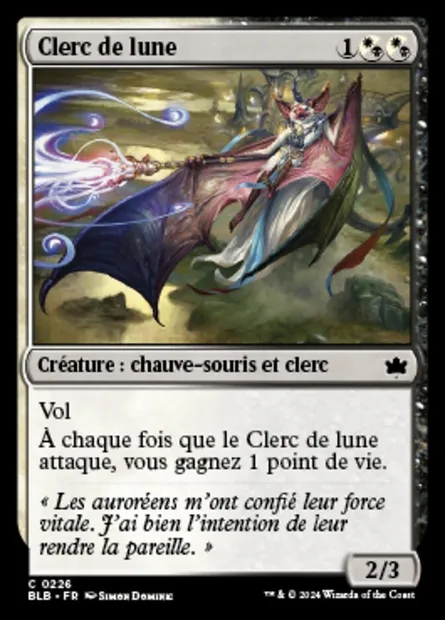 Clerc de lune, carte Magic BLB 226 — extension Bloomburrow