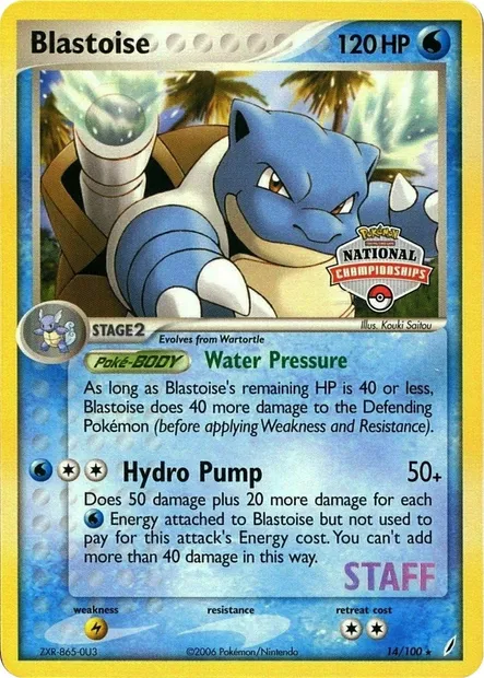 Blastoise, Pokémon card LGP 014-2 — League Promos set