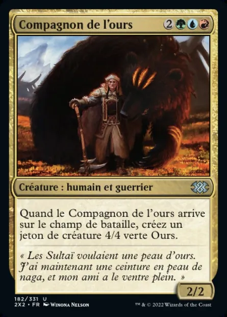 Compagnon de l'ours, carte Magic 2X2 182 — extension Double Masters 2022