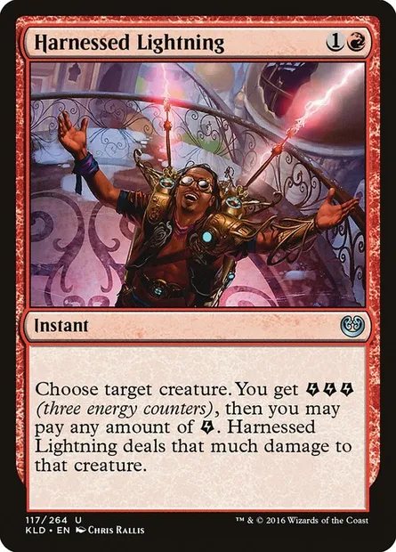 Harnessed Lightning, Magic card KLD 117 — Kaladesh set
