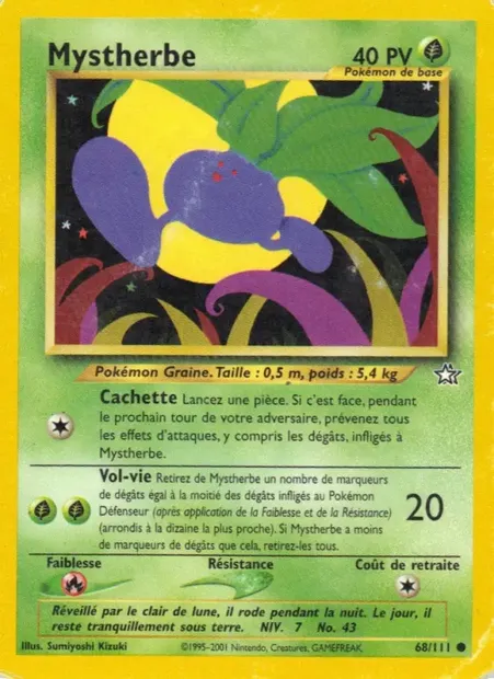 Mystherbe, carte Pokémon NG 68 — extension Neo Genesis