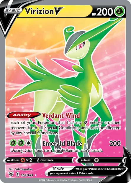 Virizion V, Pokémon card ASR 164 — Astral Radiance set