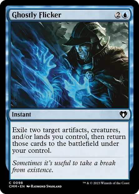 Ghostly Flicker, Magic card CMM 98 — Commander Masters set