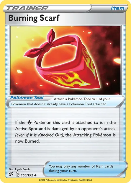 Burning Scarf, Pokémon card RCL 155 — Rebel Clash set