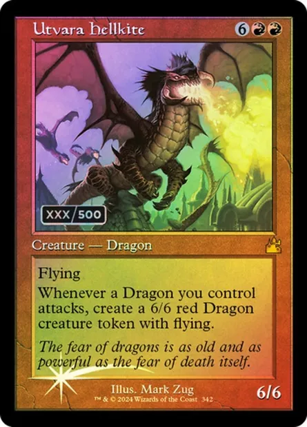 Utvara Hellkite, Magic card RVR 342z — Ravnica Remastered set