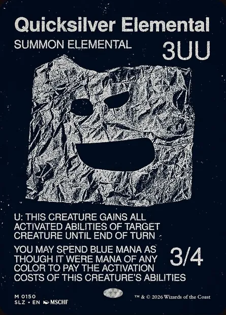 Quicksilver Elemental, Magic card SLZ 150 — The Zeta Set set