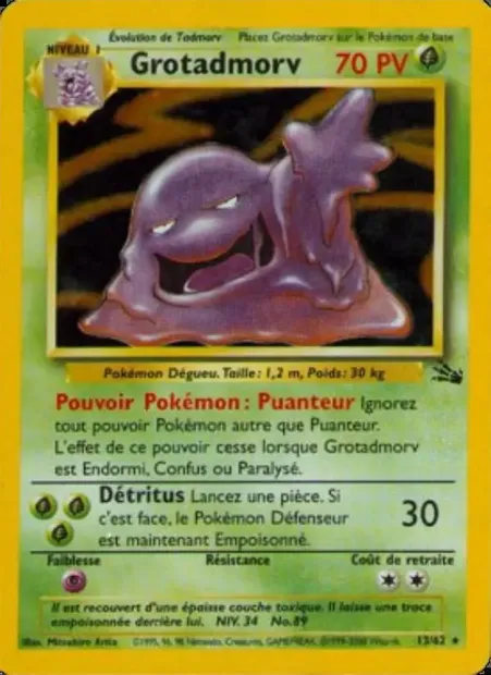 Grotadmorv, carte Pokémon FO 13 — extension Fossile