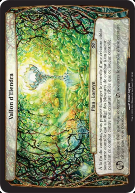 Vallon d'Elendra, carte Magic OPC2 16 — extension Planechase 2012 Planes