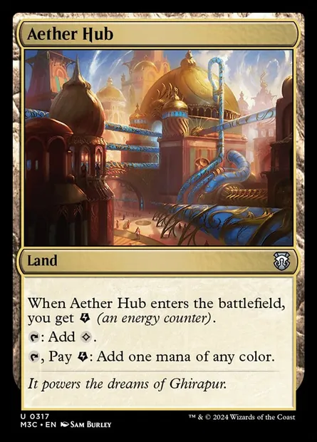 Aether Hub, Magic card M3C 317 — Modern Horizons 3 Commander set