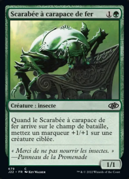 Scarabée à carapace de fer, carte Magic J22 679 — extension Jumpstart 2022