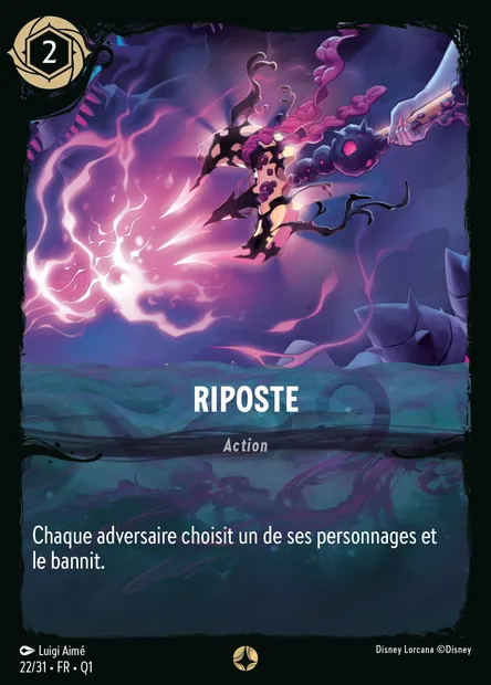 Riposte, carte Disney Lorcana Q1-022 — extension Quête des Illumineurs - Menace des profondeurs