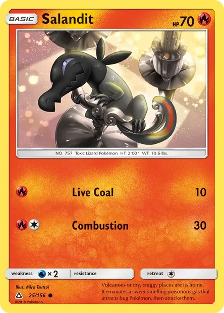 Salandit, Pokémon card UPR 25 — Ultra Prism set
