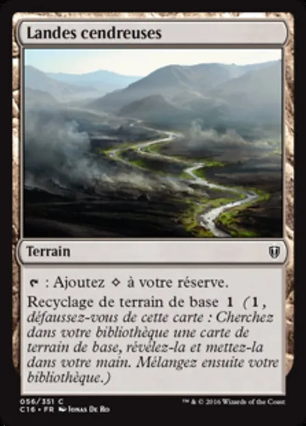 Landes cendreuses, carte Magic C16 56 — extension Commander 2016