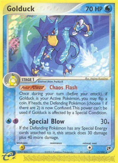 Golduck, Pokémon card SS 17 — Sandstorm set