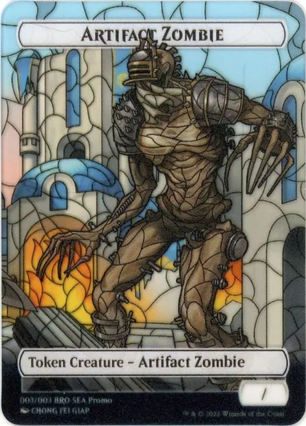 Artifact Zombie, Magic card PTBRO 3 — The Brothers' War Southeast Asia Tokens set