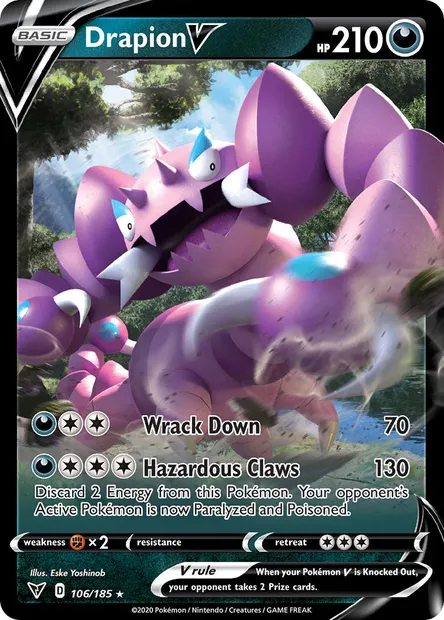Drapion V, Pokémon card VIV 106 — Vivid Voltage set