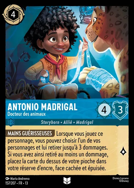 Antonio Madrigal - Docteur des animaux, carte Disney Lorcana CH13-157 — extension Invasion Epineuse!