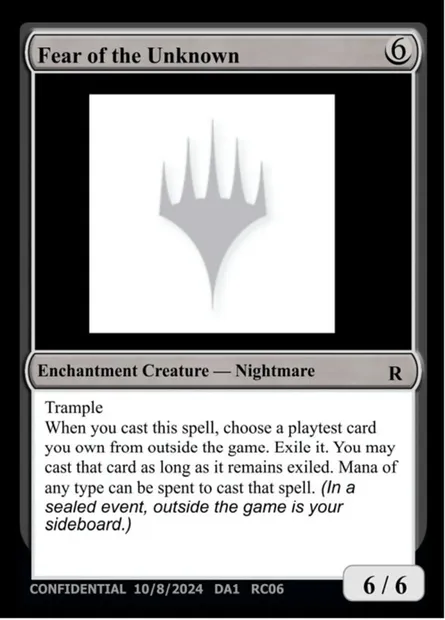 Fear of the Unknown, carte Magic UNK RC06b — extension Unknown Event