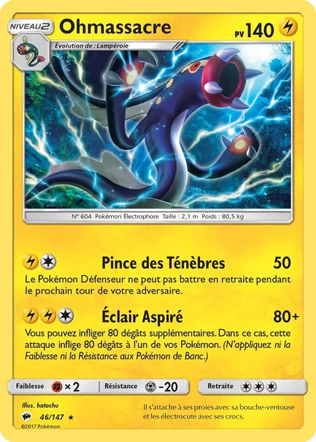Ohmassacre, carte Pokémon BUS 46 — extension Ombres Ardentes