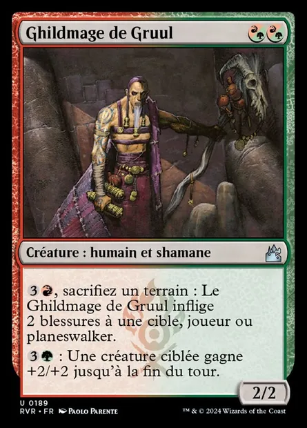 Ghildmage de Gruul, carte Magic RVR 189 — extension Ravnica Remastered