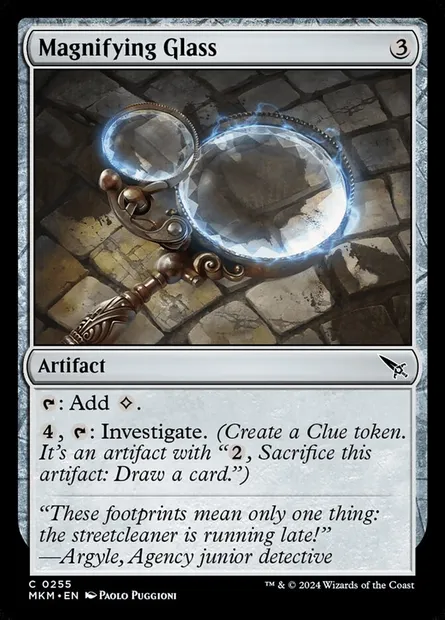 Magnifying Glass, Magic card MKM 255 — Murders at Karlov Manor set