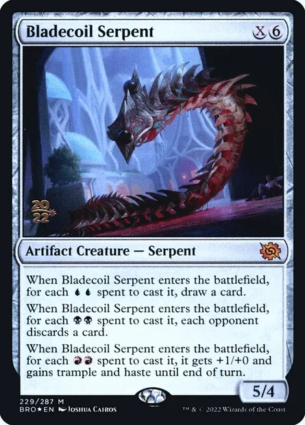 Bladecoil Serpent, Magic card PBRO 229s — The Brothers' War Promos set