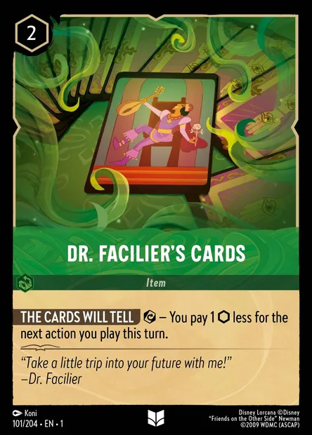 Dr. Facilier's Cards, Disney Lorcana card CH1-101 — The First Chapter set