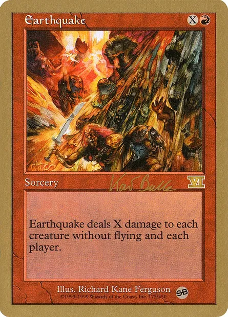 Earthquake, Magic card WC99 kb173sb — World Championship Decks 1999 set