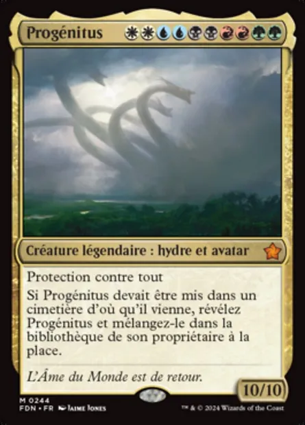 Progénitus, carte Magic FDN 244 — extension Foundations