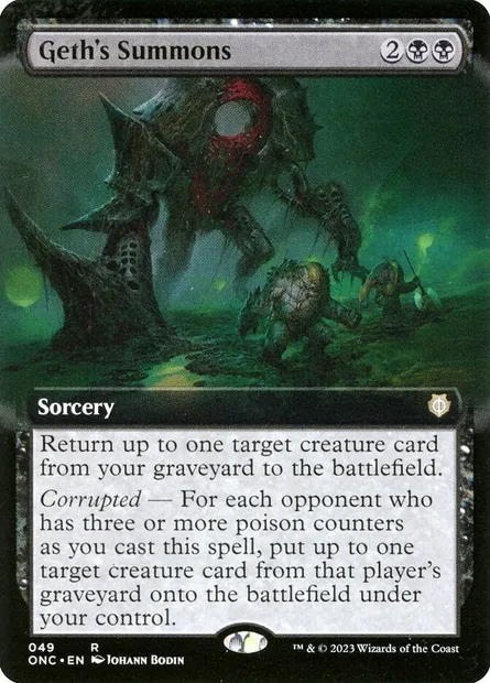 Geth's Summons, Magic card ONC 49 — Phyrexia: All Will Be One Commander set