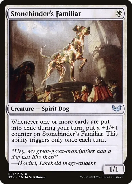 Stonebinder's Familiar, Magic card STX 31 — Strixhaven: School of Mages set