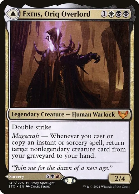 Extus, Oriq Overlord // Awaken the Blood Avatar, Magic card STX 149 — Strixhaven: School of Mages set