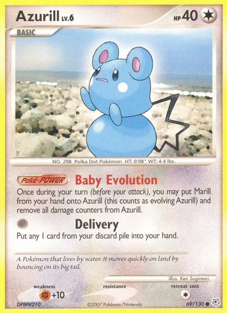 Azurill, carte Pokémon DP 69 — extension Diamant & Perle
