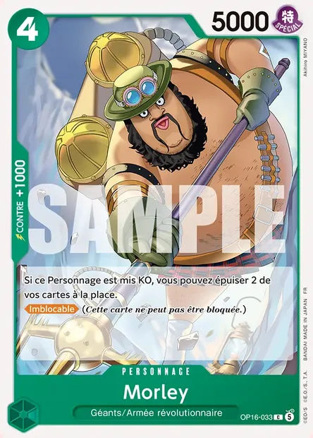 Morley, carte One Piece OP16-033 — extension L'HEURE DE LA BATAILLE DÉCISIVE