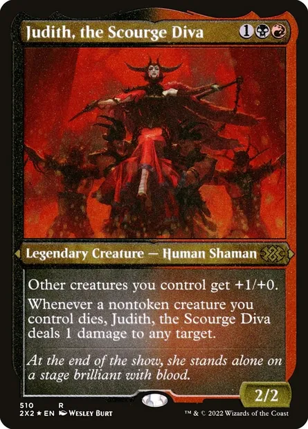 Judith, the Scourge Diva, Magic card 2X2 510 — Double Masters 2022 set