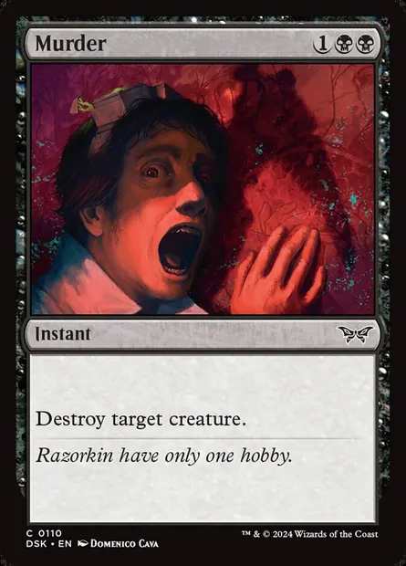 Murder, Magic card DSK 110 — Duskmourn: House of Horror set