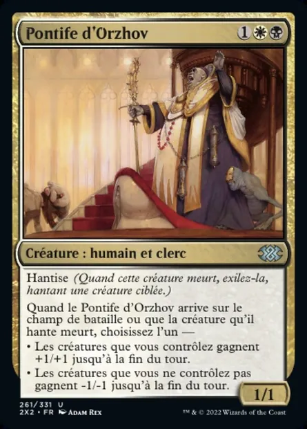 Pontife d'Orzhov, carte Magic 2X2 261 — extension Double Masters 2022