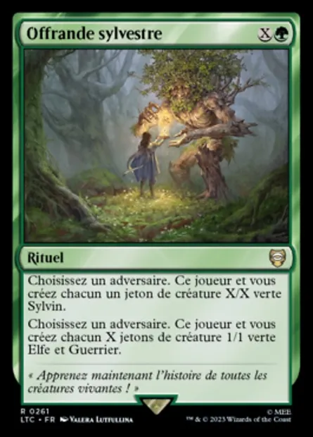 Offrande sylvestre, carte Magic LTC 261 — extension Tales of Middle-earth Commander