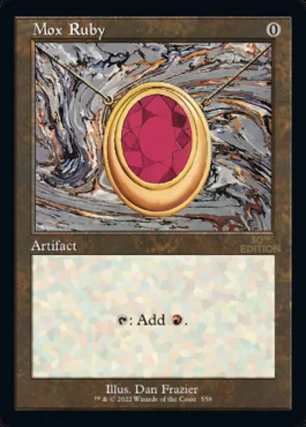 Mox Ruby, Magic card 30A 558 — 30th Anniversary Edition set
