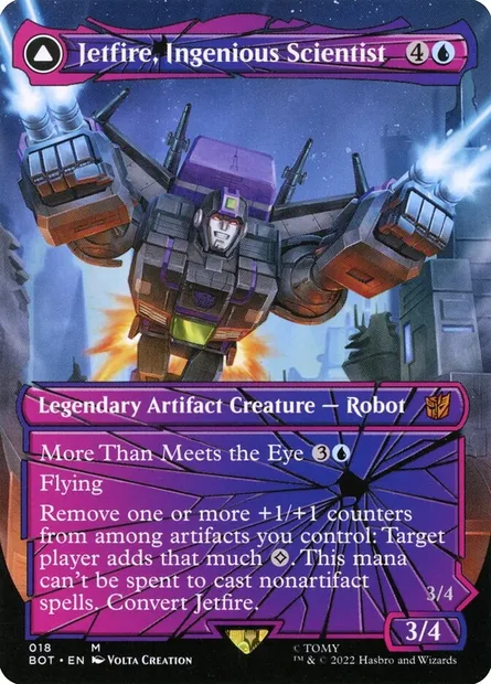 Jetfire, Ingenious Scientist // Jetfire, Air Guardian, Magic card BOT 18 — Transformers set