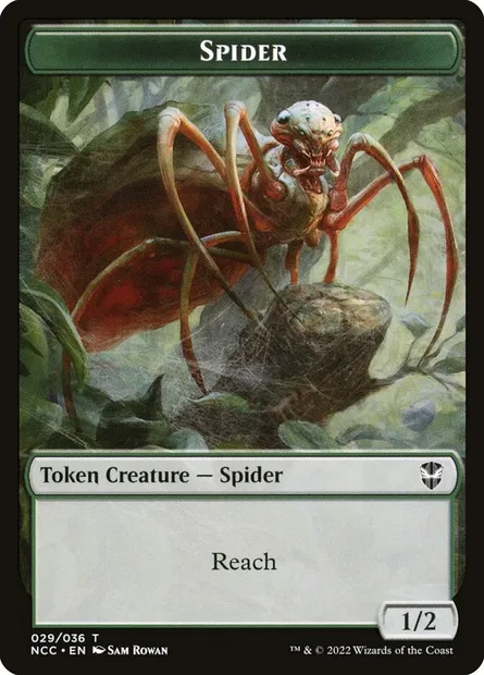 Spider, carte Magic TNCC 29 — extension New Capenna Commander Tokens